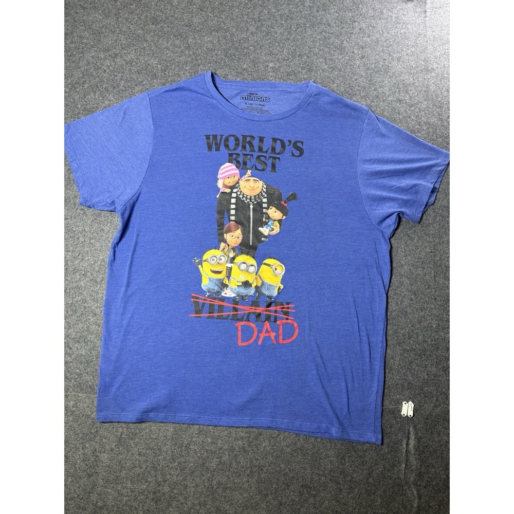 Minions Worlds Best DAD T-Shirt/ Men's (XL) Licensed Cotton‎ Blend